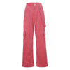 SWEET PINK CASUAL PATCHWORK CARGO PANTS - AXCID SHOP 