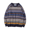 Knitted Aztec Retro Casual O-Neck Sweater