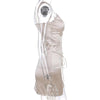 Elegant Satin Backless Bodycon Mini Dress - Axcid Shop