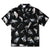 Street Style Black Hand Print Button Up Tee