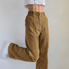 Gabriela Vintage Elastic High Waist Corduroy Pants