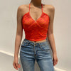 Hot Lava Paisley Ruched Halter Top