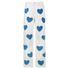 Blue Hearts White High Waisted Wide Leg Jeans - Axcid Shop