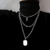 Goth Aesthetic Chain Pendant Necklace