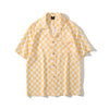 Checkerboard Button Up Casual Shirt - Axcid Shop