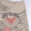 Vintage Floral Hearts Grunge Midi Skirt