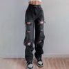 Vintage Ripped High Waist Denim Jeans