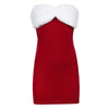 Christmas Spirit Furry Bow Mini Dress - Axcid Shop