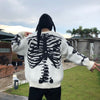 Punk Kitted Oversized Skeleton Sweater