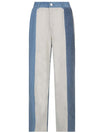Blue Dreams Corduroy Striped Patchwork Pants
