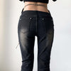 Charli Faded Low Rise Goth Jeans