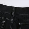 Black Denim Vintage Mini Skirt