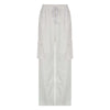Pure Angel Solid White High Waist Cargo Pants