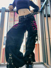 Mia Gothic Punk High Waist Cargo Pants