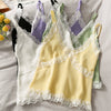 Summer Girl Lace Edge Cami Tops